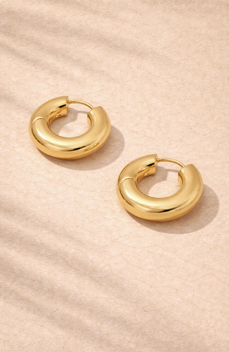 YOJ Sirso Midi Chubby Hoop Earrings, Alternate, color, Gold