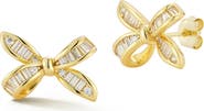 GLAZE JEWELRY Cubic Zirconia Bow Stud Earrings