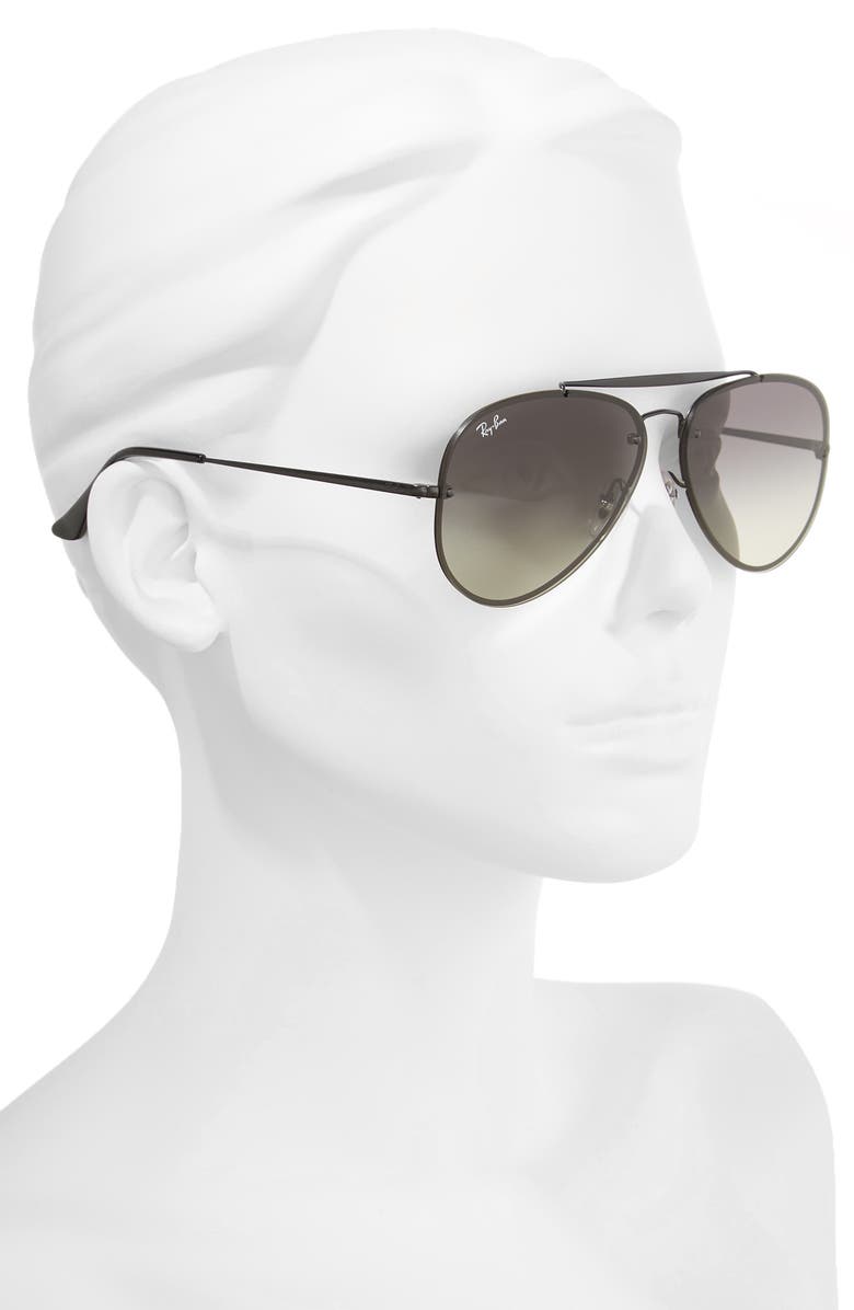 Ray-Ban 61mm Gradient Lens Aviator Sunglasses, Alternate, color, 
