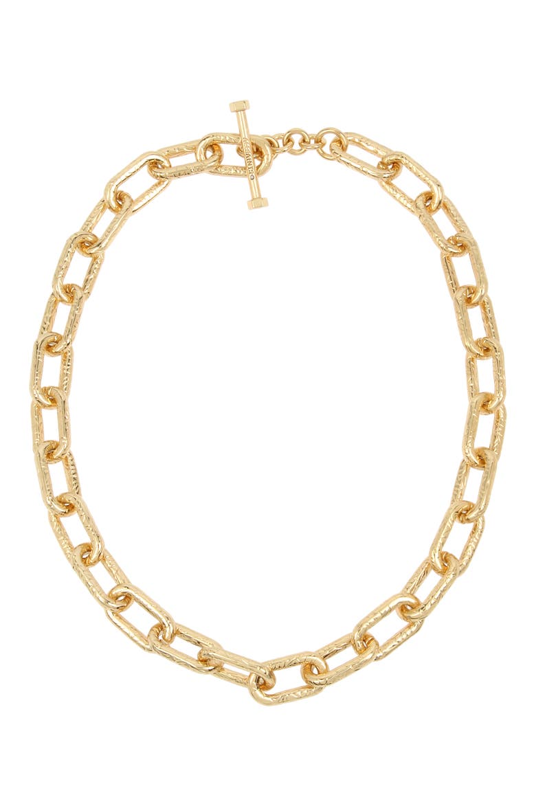 Textured Link Collar Necklace, Main, color, GOLD
