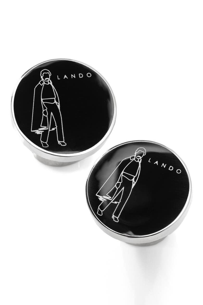 Lando Cuff Links, Alternate, color, BLACK