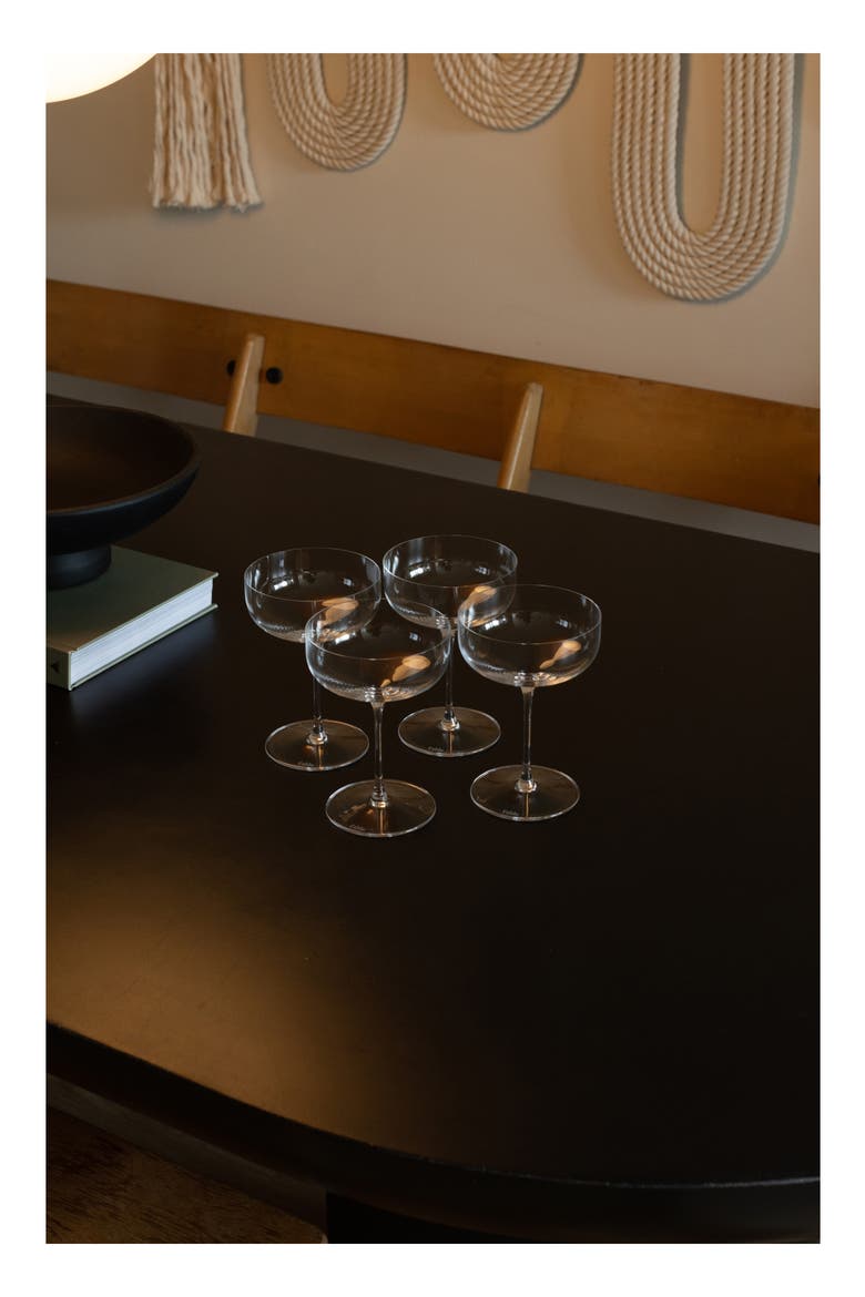 Set of 4 The Coupe Cocktail Glasses, Alternate, color, CLEAR