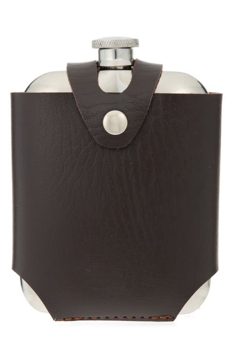 Harrison Leather Case & Stainless Steel Flask