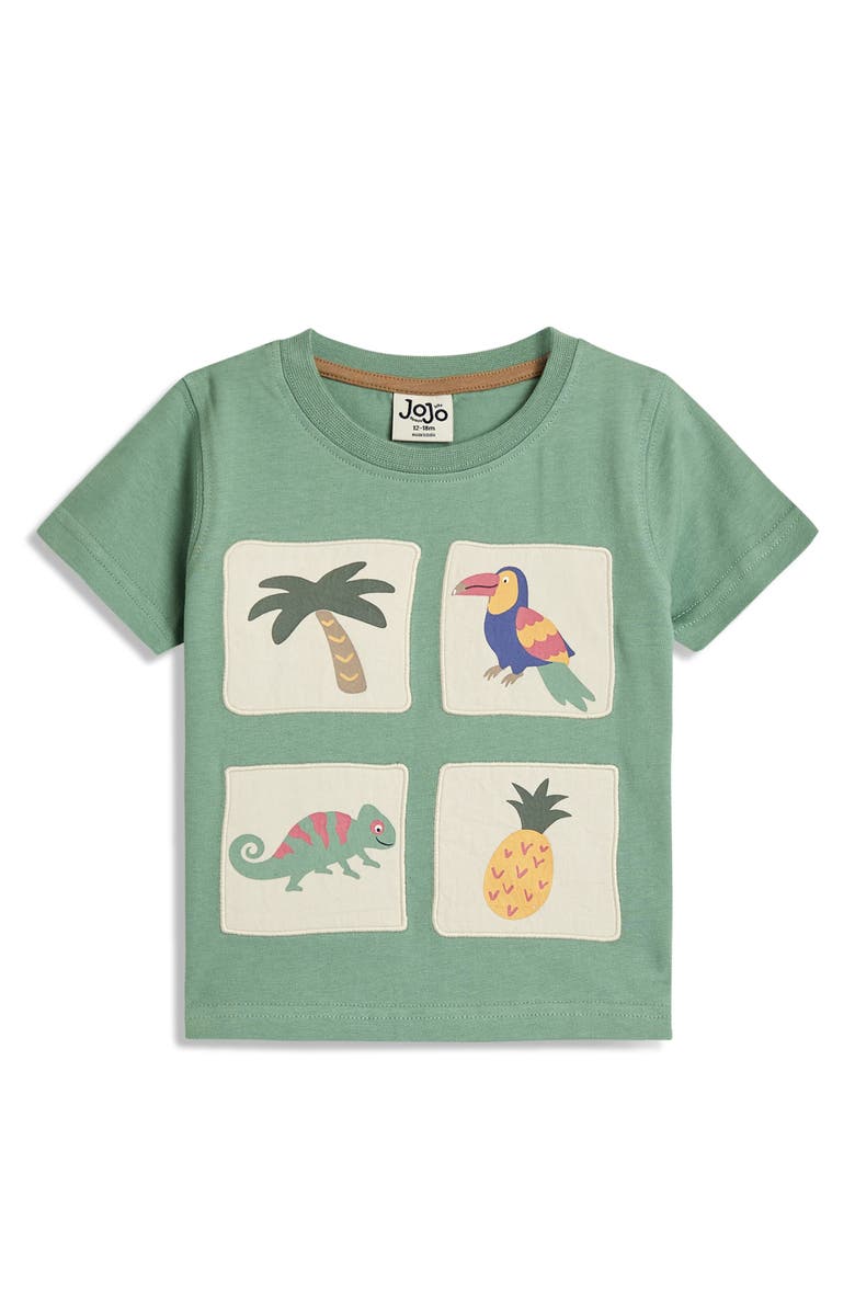 JOJO MAMAN BEBE Assorted 2-Pack Cotton T-Shirts, Alternate, color, Green