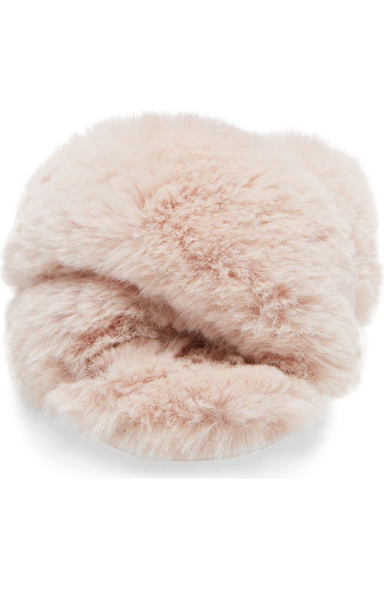 Papinelle Faux Shearling Crossover Slide Slipper, Alternate, color,
