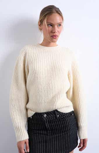 Topshop Rib Puff Sleeve Sweater