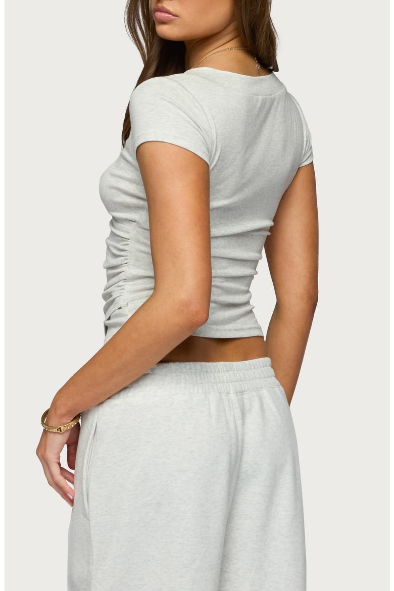 Iria Faux Wrap Top, Alternate, color, LIGHT-GRAY-MELANGE