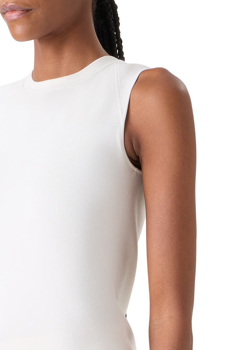 Akris Sleeveless Silk Rib Top, Alternate, color, Ecru