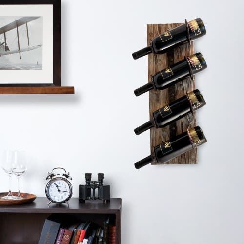 Twine Metal And Wood Wine Rack In Wood