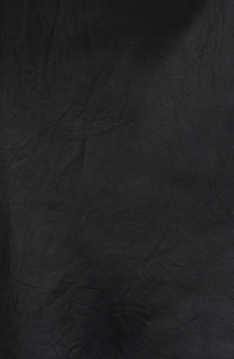 Rick Owens One-Shoulder Satin Midi Dress, Alternate, color, Black