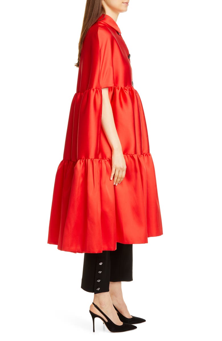 Lela Rose Tiered Satin Cape, Alternate, color, 