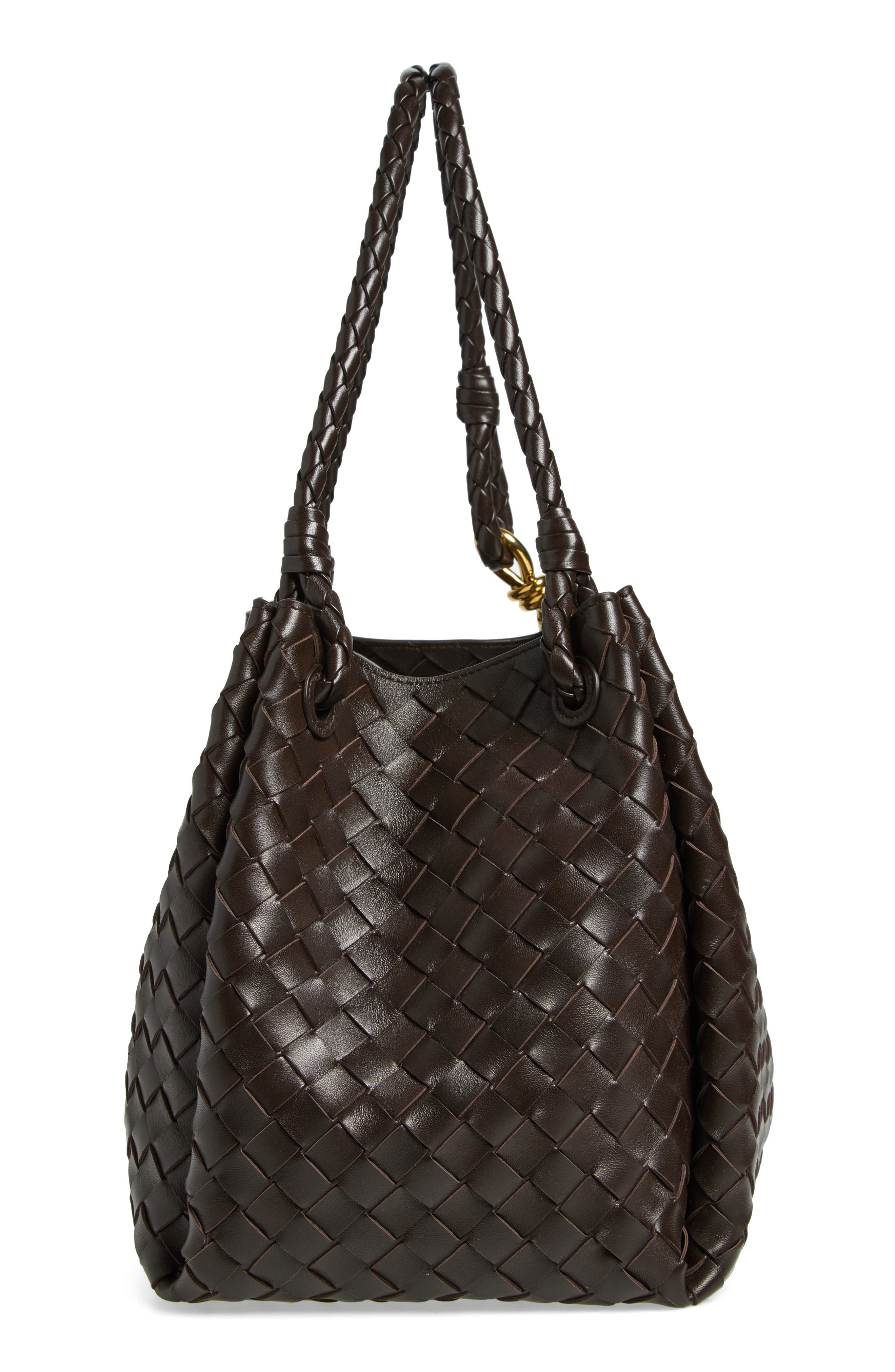 Bottega Veneta Large Andiamo Intrecciato Leather Top Handle Bag, Alternate, color, 