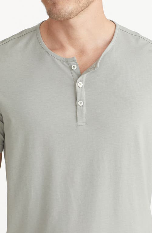 Untuckit Ecosoft Short Sleeve Henley In Light Green