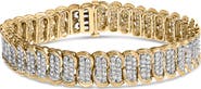 Haus of Brilliance 10K Yellow Gold 4.0 Cttw Diamond S-Link Bracelet