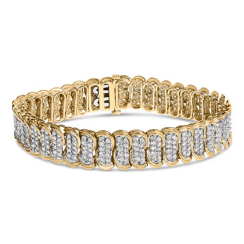Haus of Brilliance 10K Yellow Gold 4.0 Cttw Diamond S-Link Bracelet at Nordstrom