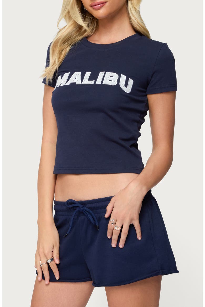 Pacific Coast Crop T-Shirt, Alternate, color, NAVY