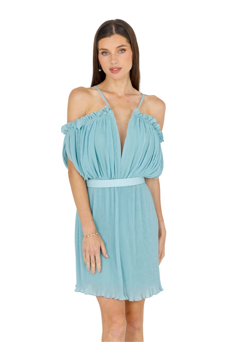 Oriella Sleeveless Mini Dress, Alternate, color, MINT BLUE