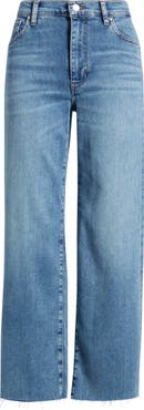 FRAME The Mellow Frayed Ankle Straight Leg Jeans