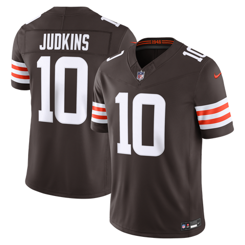 Men's Nike Quinshon Judkins Brown Cleveland Browns Team Vapor F.U.S.E. Stitched Limited Jersey