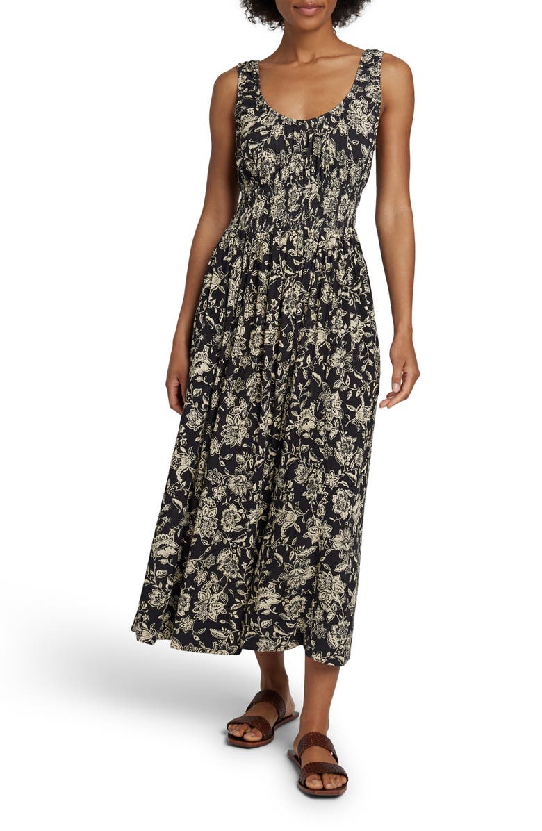 Faherty Sunseeker Crinkle Midi Dress, Main, color,