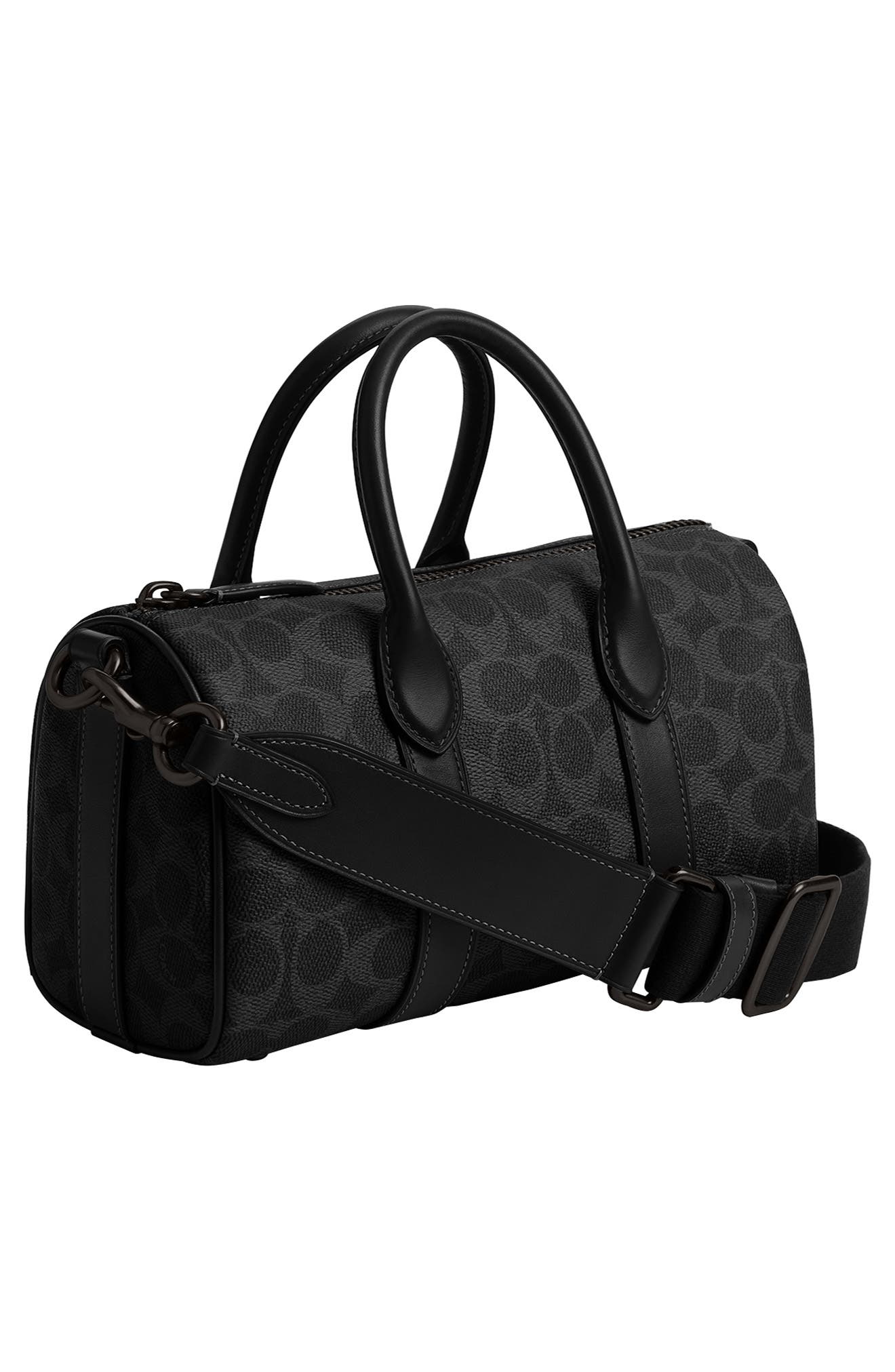 COACH Compass Signature 25 Coated Canvas Duffle Bag, Alternate, color, 