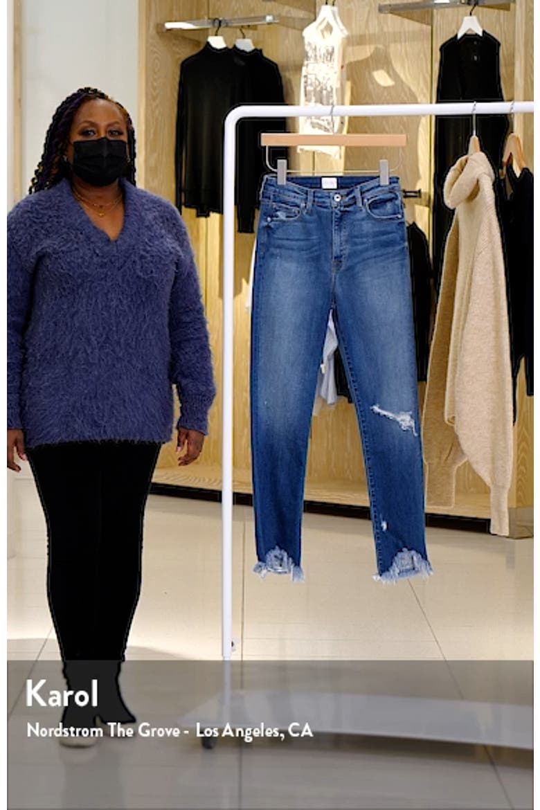 River High Waist Distressed Straight Leg Jeans video