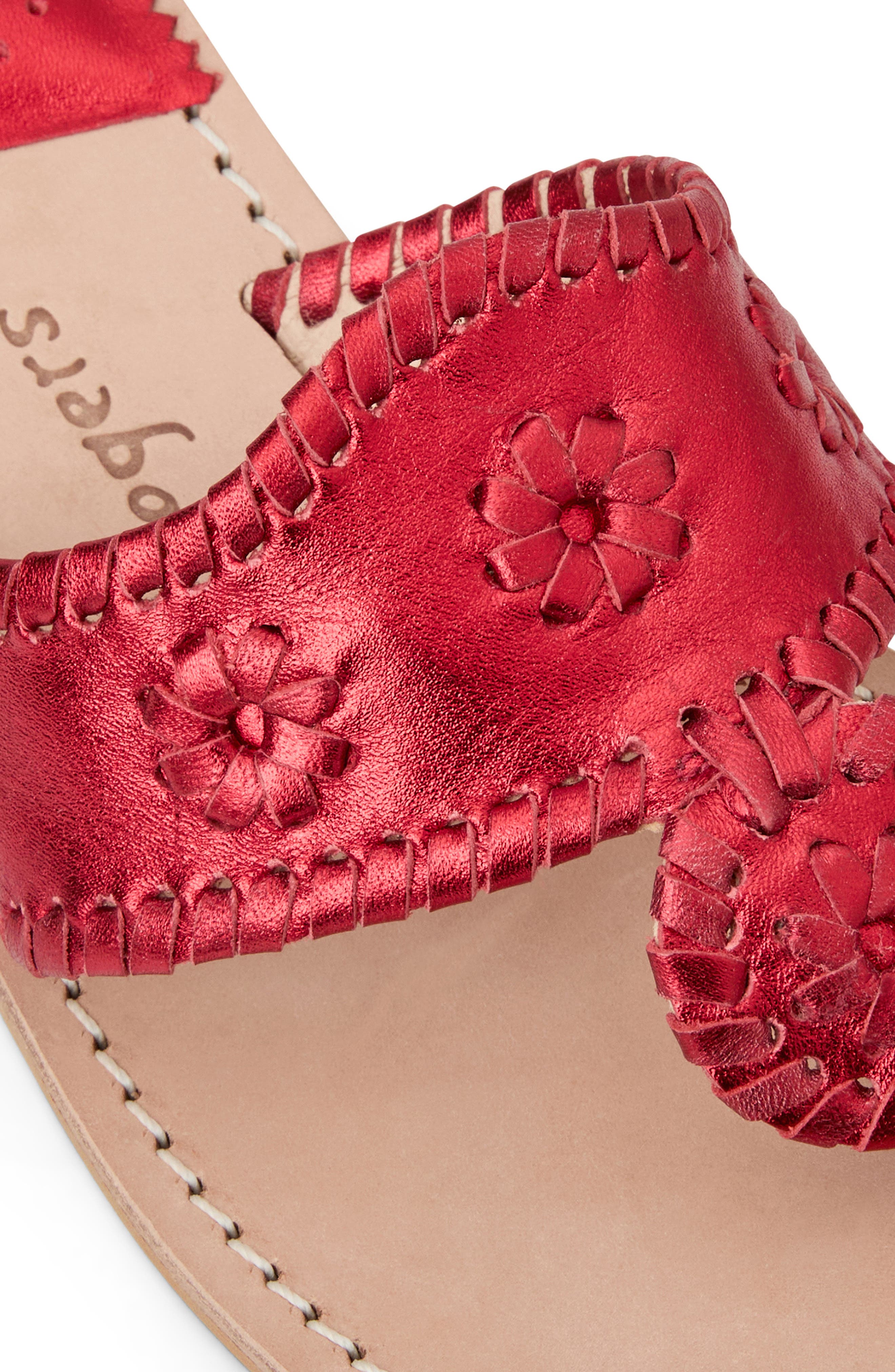 Jacks Flat Sandal, Alternate, color, RUBY RED