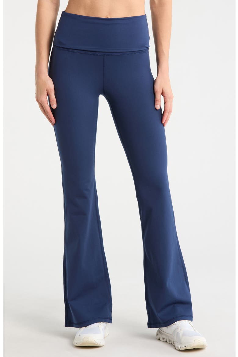 Florence Lux High Waist Flare Leggings, Main, color, NAVAL BLUE