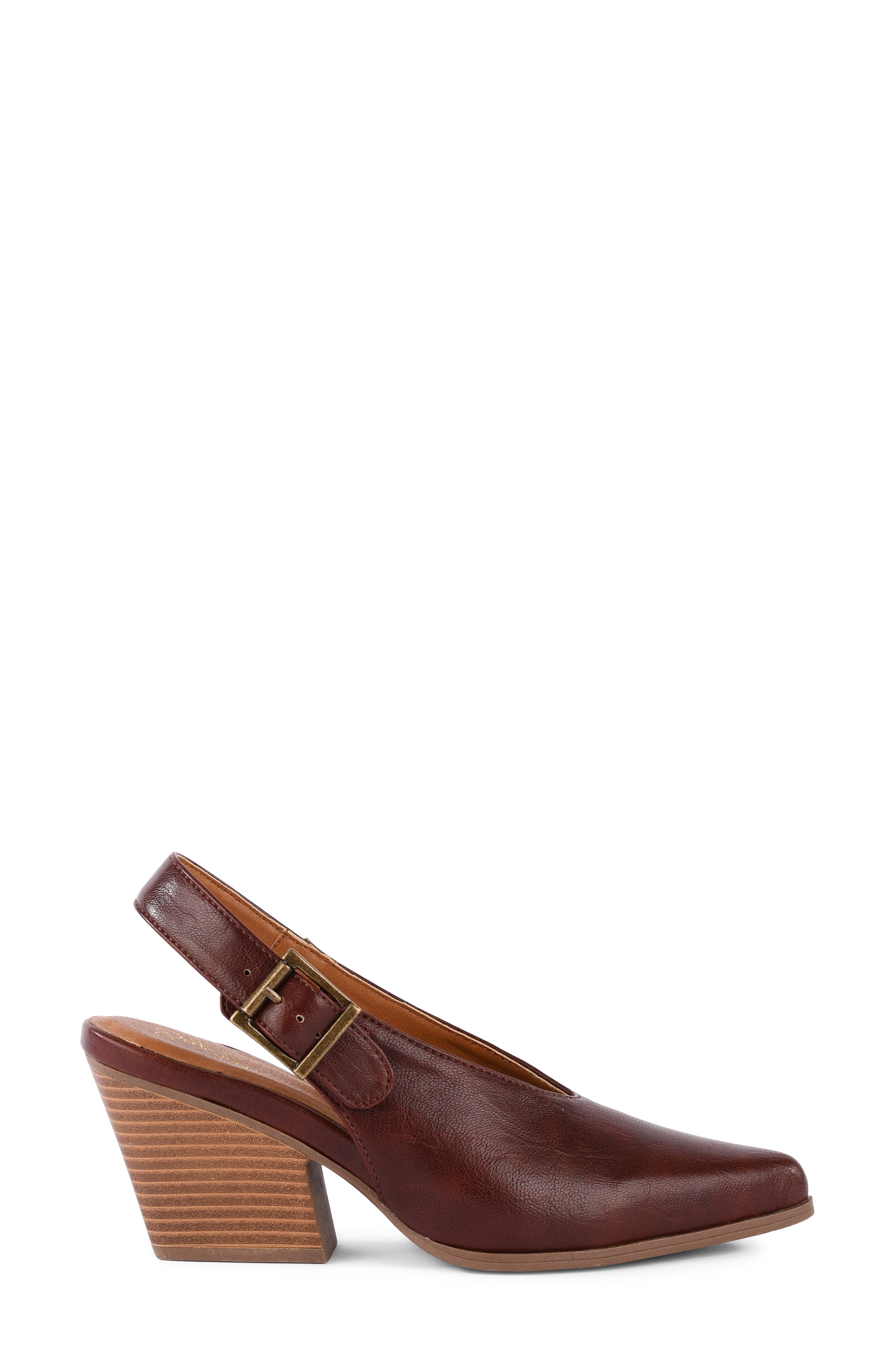 Take One Slingback Wedge Pump, Alternate, color, CHESTNUT