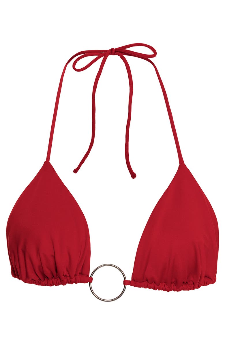 Agua Bendita Lolita Thorn O-Ring Bikini Top, Alternate, color, Red