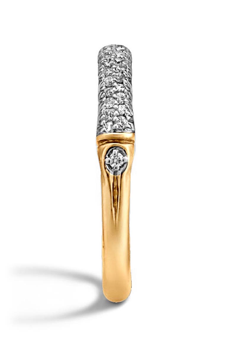Bamboo Gold Diamond Pavé Slim Band Ring, Alternate, color, GOLD/ DIAMOND