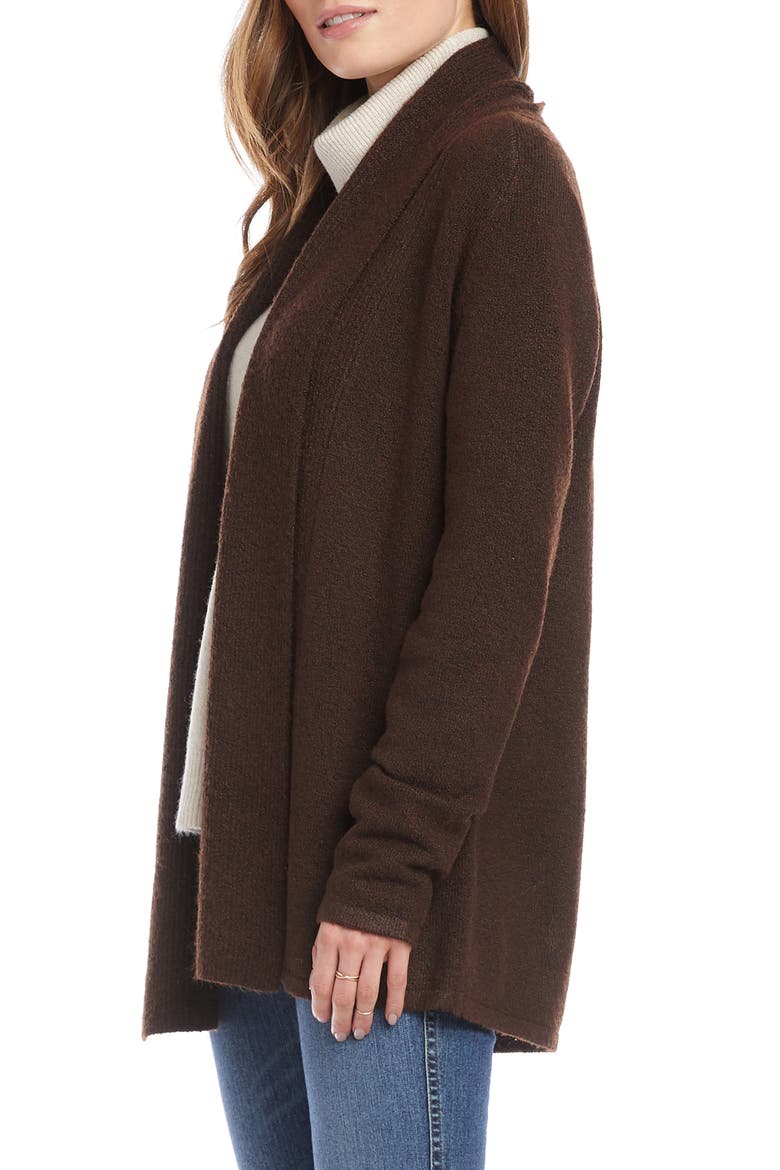 Open Front Cardigan, Alternate, color, ESPRESSO