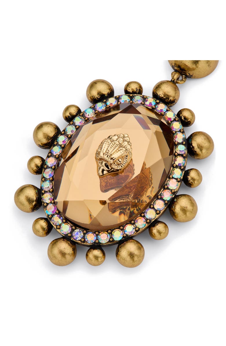 Kurt Geiger London Eagle Head Crystal Drop Earrings, Alternate, color, Light Colorado