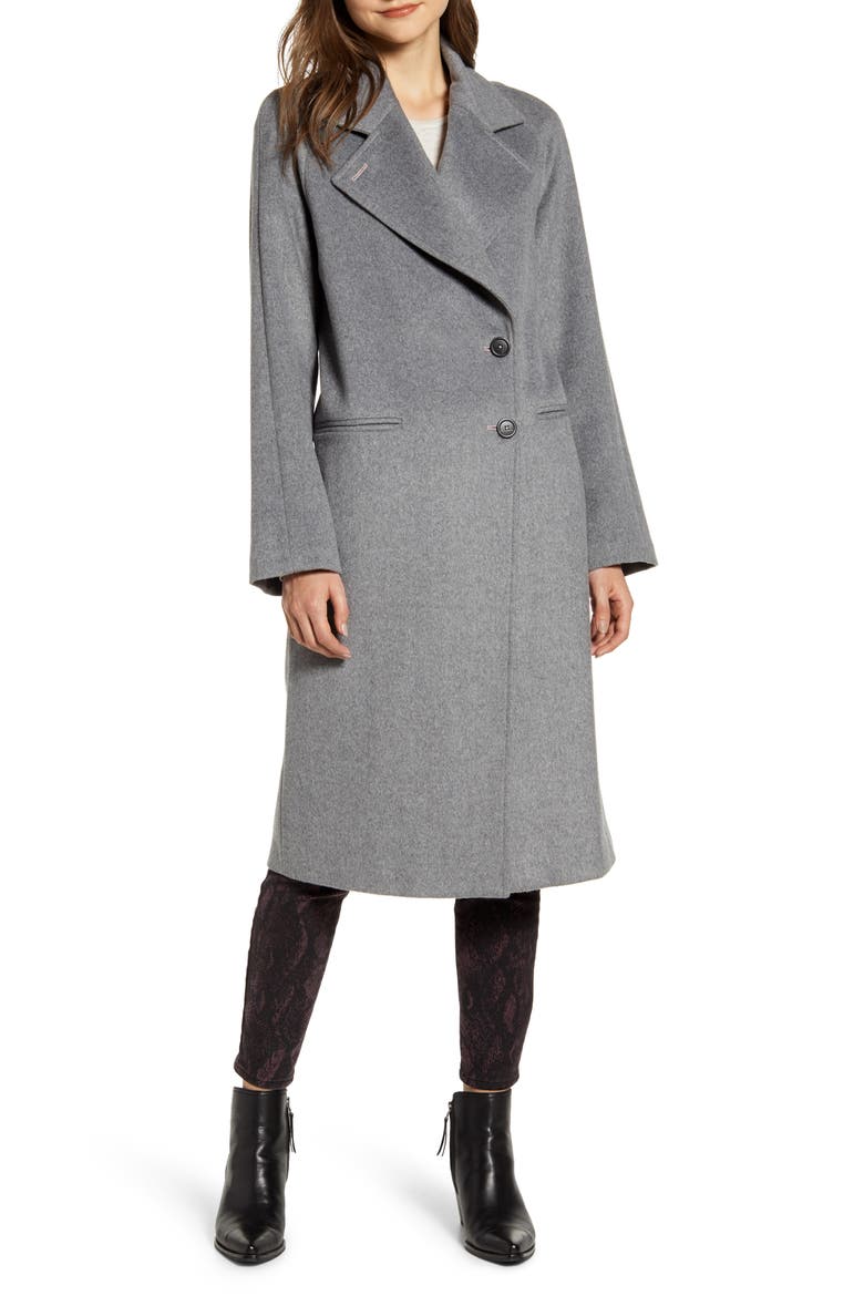 Double Face Wool Blend Coat, Main, color, GREY