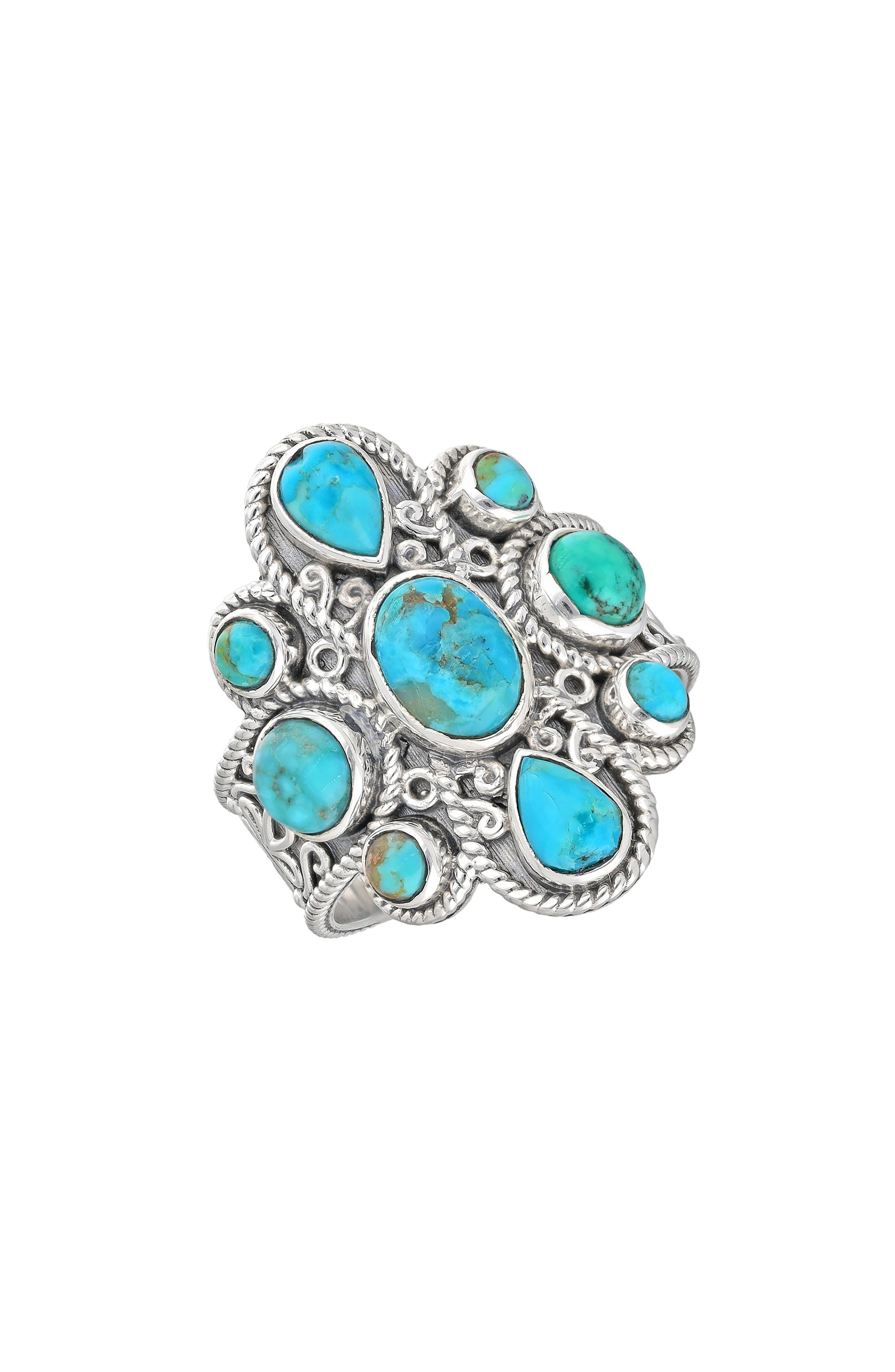 YS GEMS Bezel Set Turquoise Ring