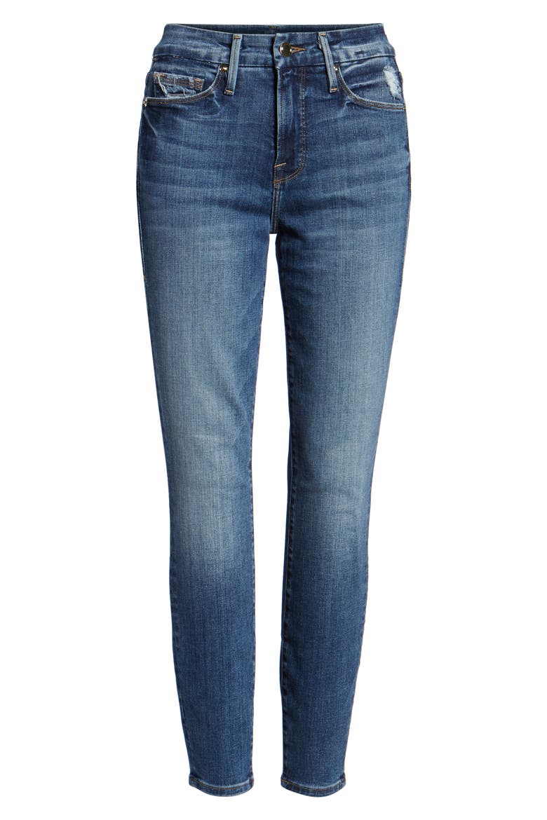 Good Legs Ripped Crop Skinny Jeans, Alternate, color, BLUE 187