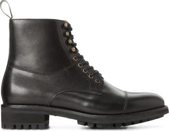 POLO RALPH LAURE BRYSON BOOT 黒 US7 Bryson Cap-Toe Leather Boot | Ralph Lauren