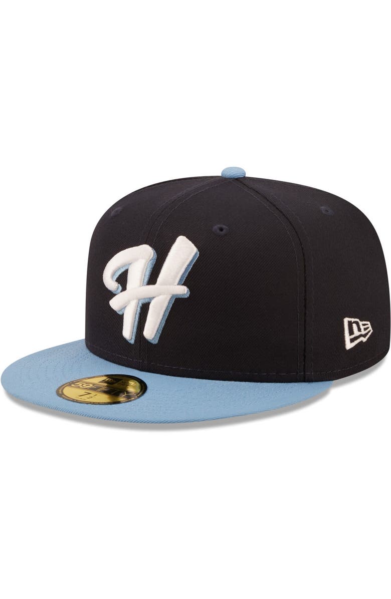 New Era Men's New Era Navy Hillsboro Hops Authentic Collection 59FIFTY Fitted Hat, Alternate, color, Navy