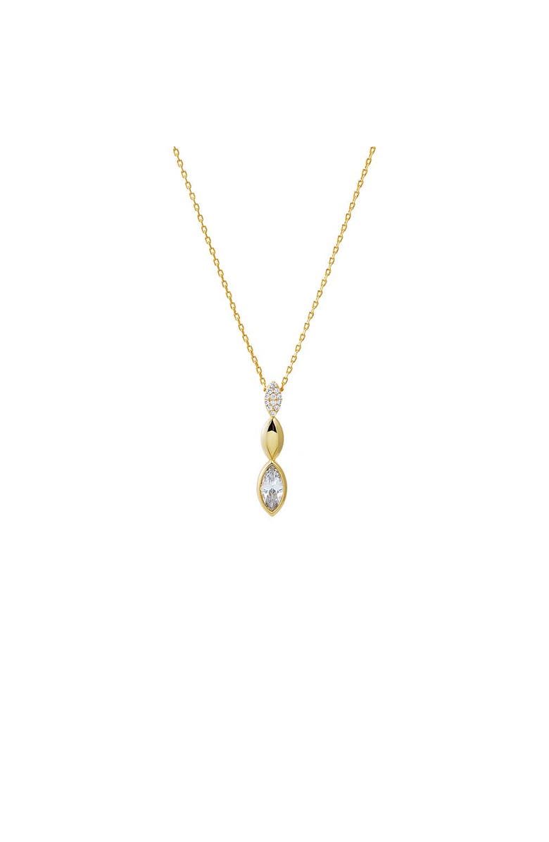 BY ADINA EDEN CZ Pave Marquise Stone Drop Necklace, Main, color, Gold
