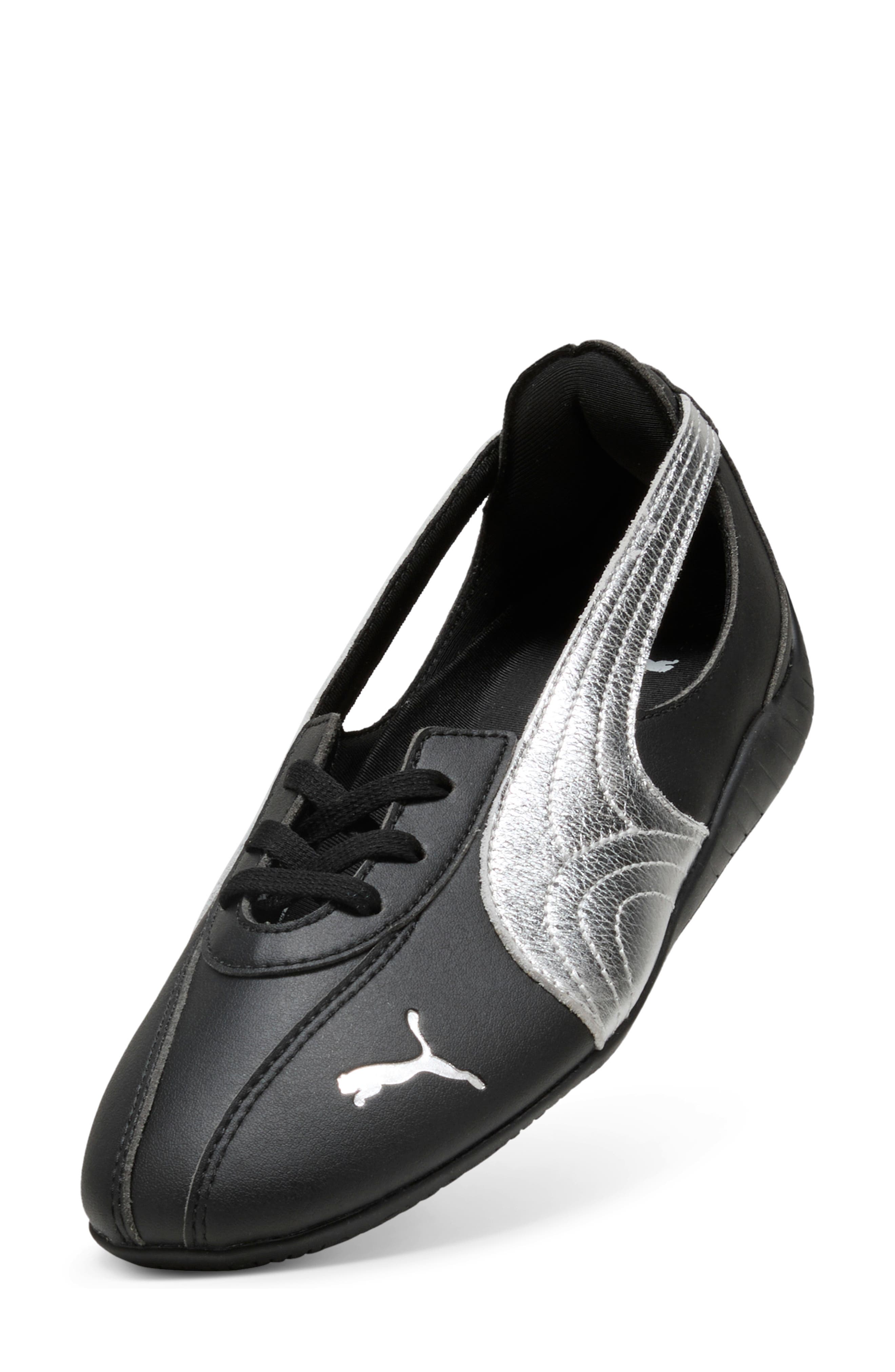 Speedcat Ballet Nova Metallic Sneaker, Alternate, color, PUMA BLACK/ PUMA SILVER