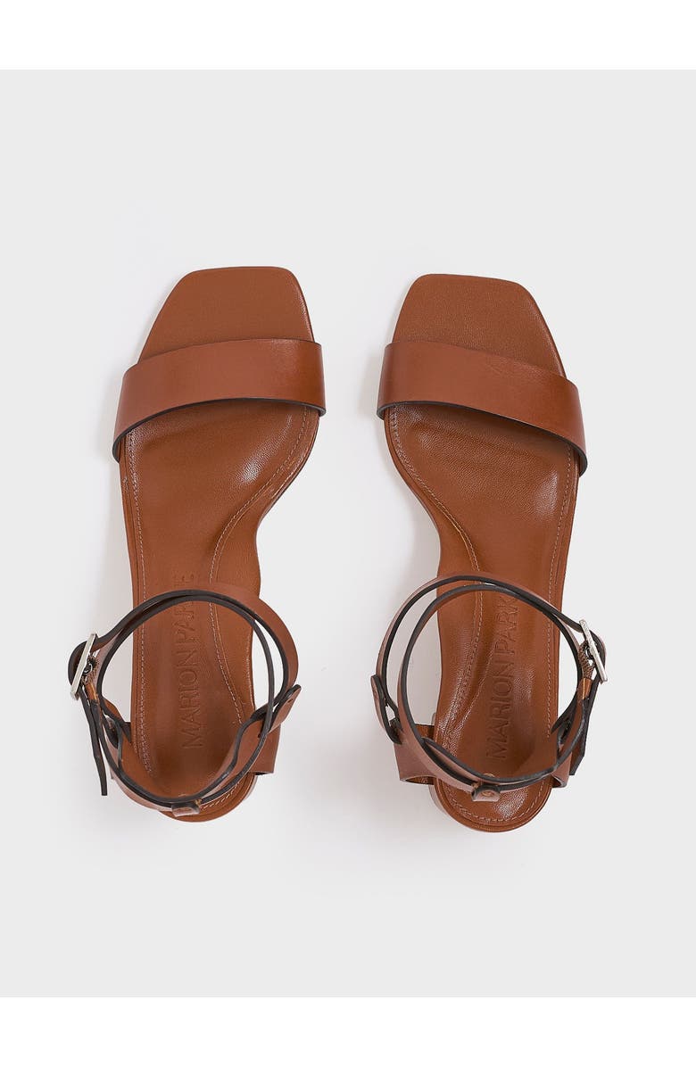 MARION PARKE Brett Block Heel | Nappa, Alternate, color, Chestnut