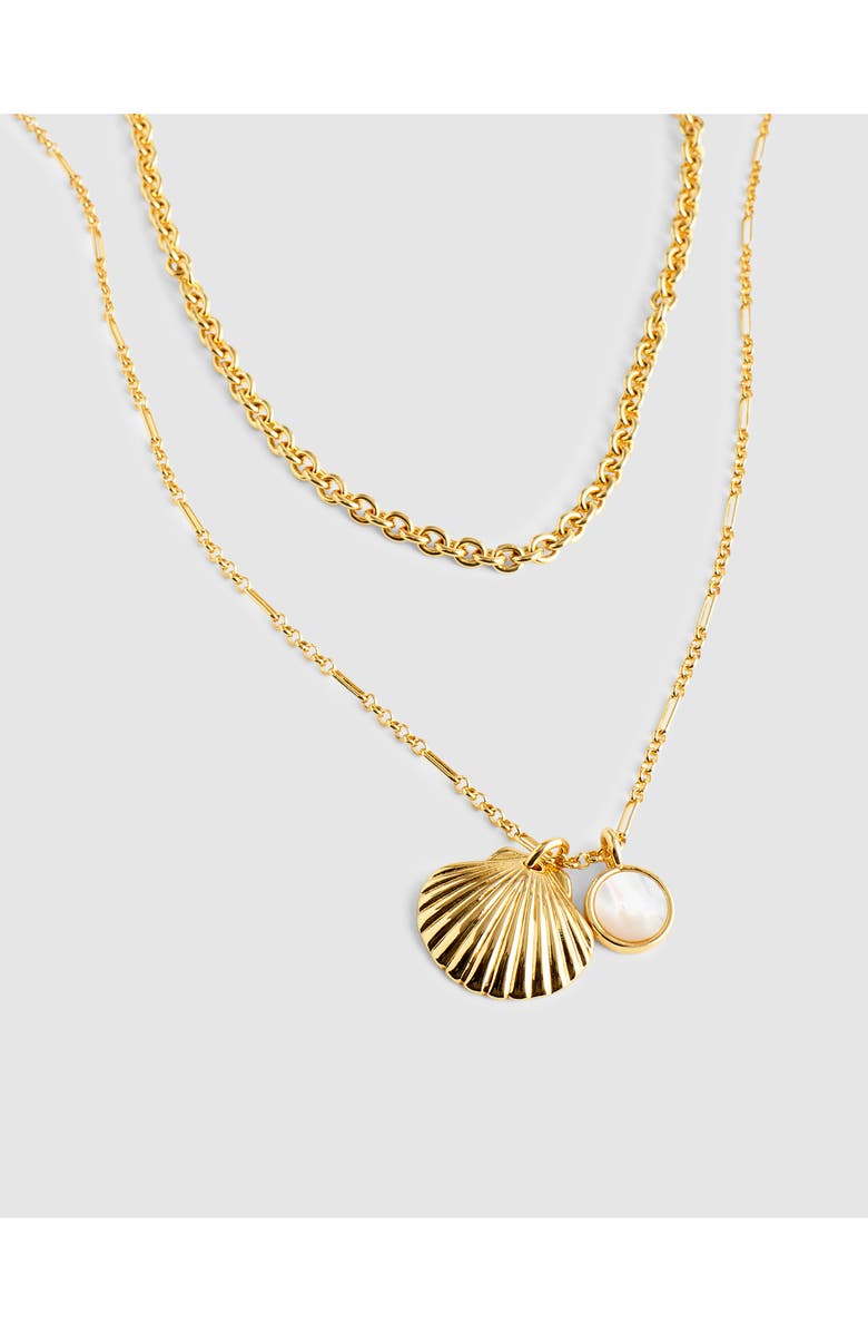 Madewell Set of 2 Necklaces, Alternate, color, Antique Gold