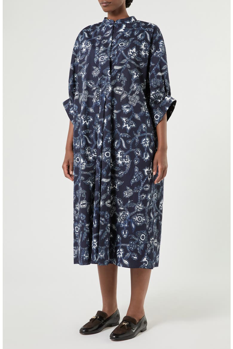 Floral Print Maxi Dress, Main, color, NAVY