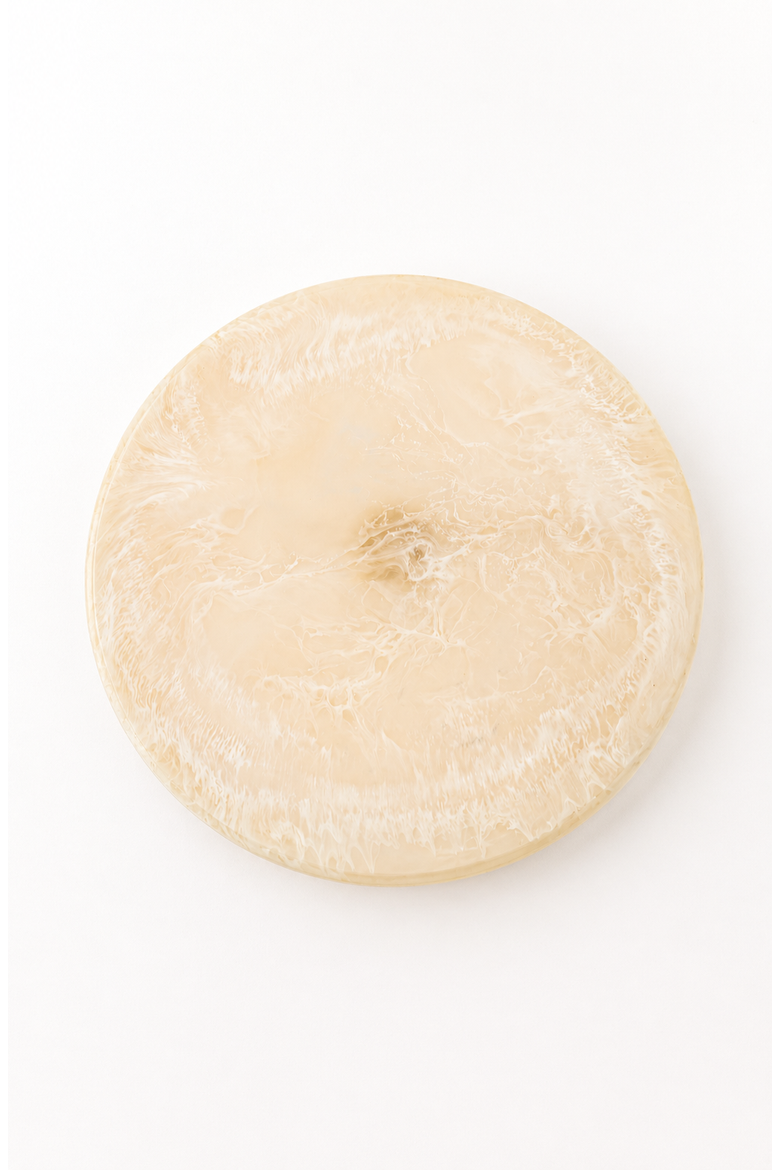 Resin Cake Stand  Marbled Cream Pedestal Dessert Stand, Shatterproof Decorative Cake Display for Weddings, Parties & Luxury Entertaining, Alternate, color, Cream