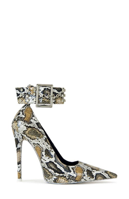 Azalea Wang Volney Ankle Strap Pump In Brown