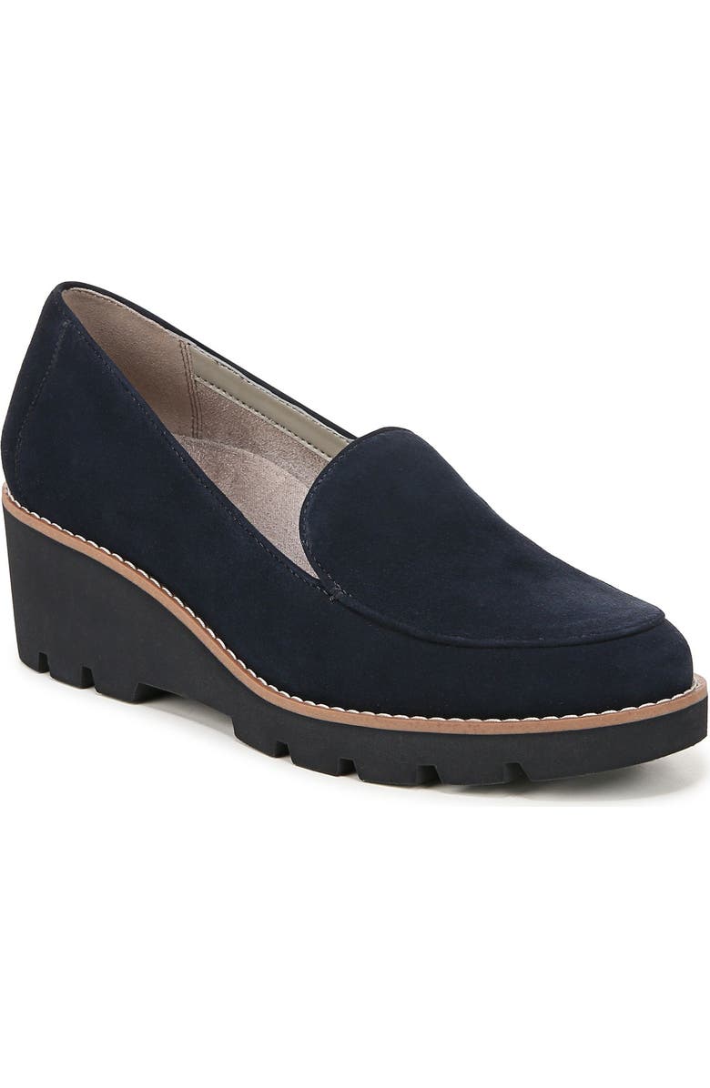 Vionic Ava Wedge Pump, Main, color, Navy Suede