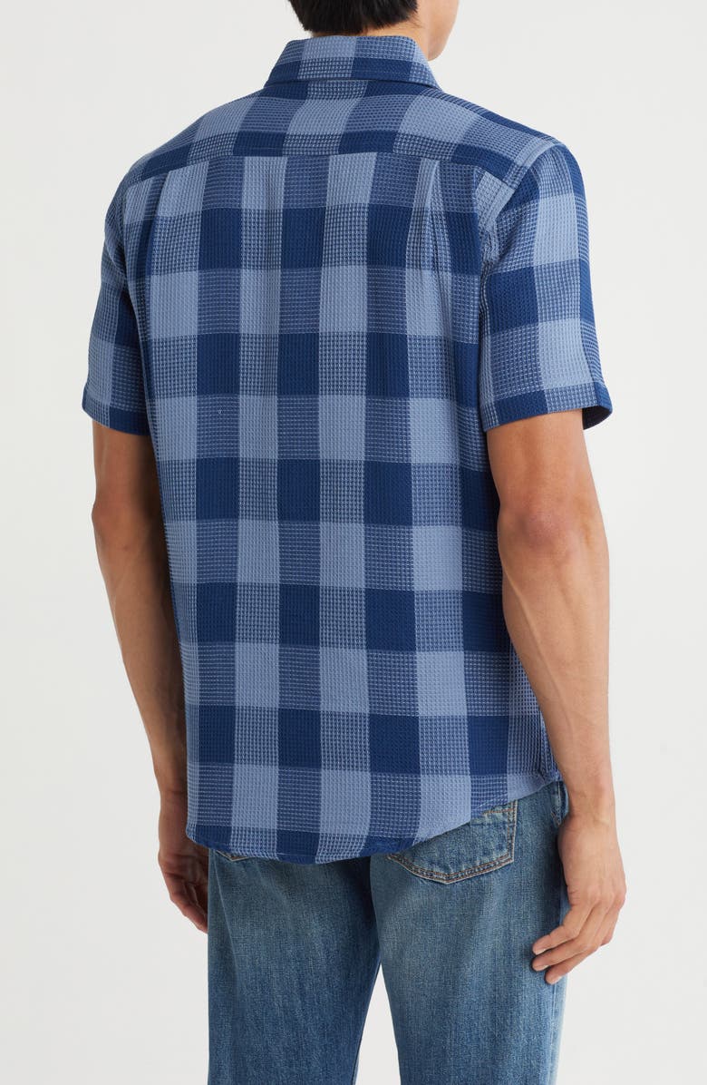 Quiksilver Danya Short Sleeve Cotton Button-Up Shirt, Alternate, color, Estate Blue