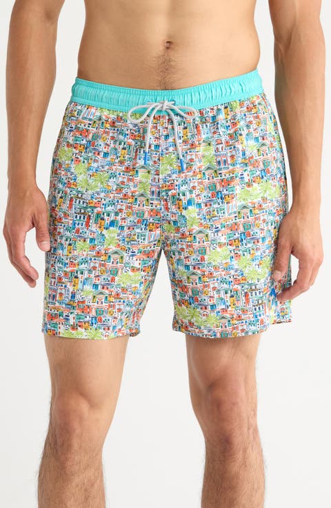 Naples Villa Amalfi 6-Inch Swim Trunks