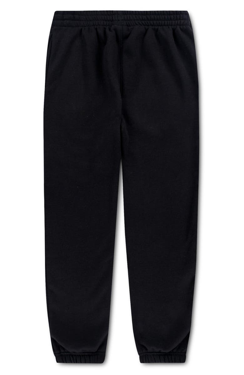 3 Brand Kids' Vertical Logo Fleece Joggers, Alternate, color, Black