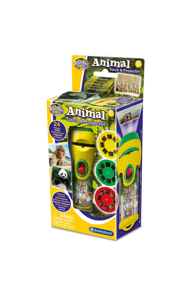 Brainstorm Toys Animal Torch and Projector, Main, color, Multicolored